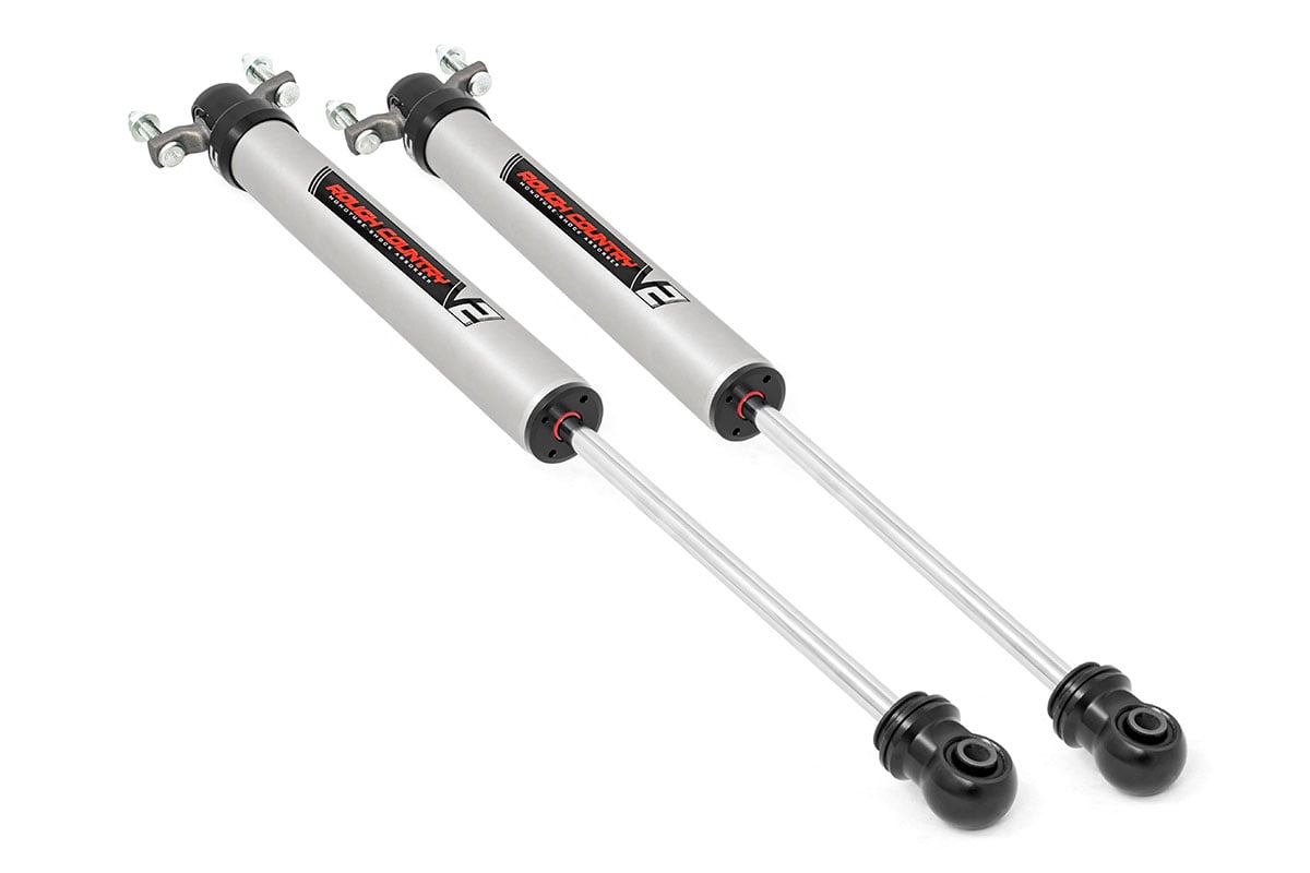 Chevrolet Silverado 2500 HD Front Shocks - Rough Country - V2 Monotube - Black - '11-'24